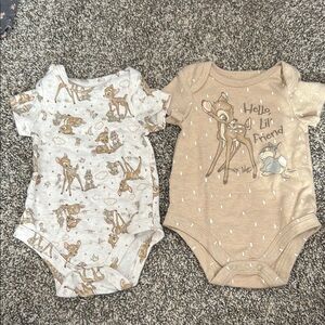 Disney Bambi Onesie Set - White and Tan